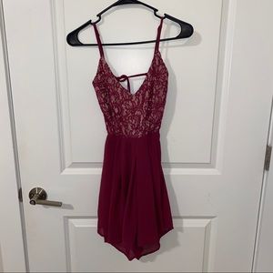 Backless romper